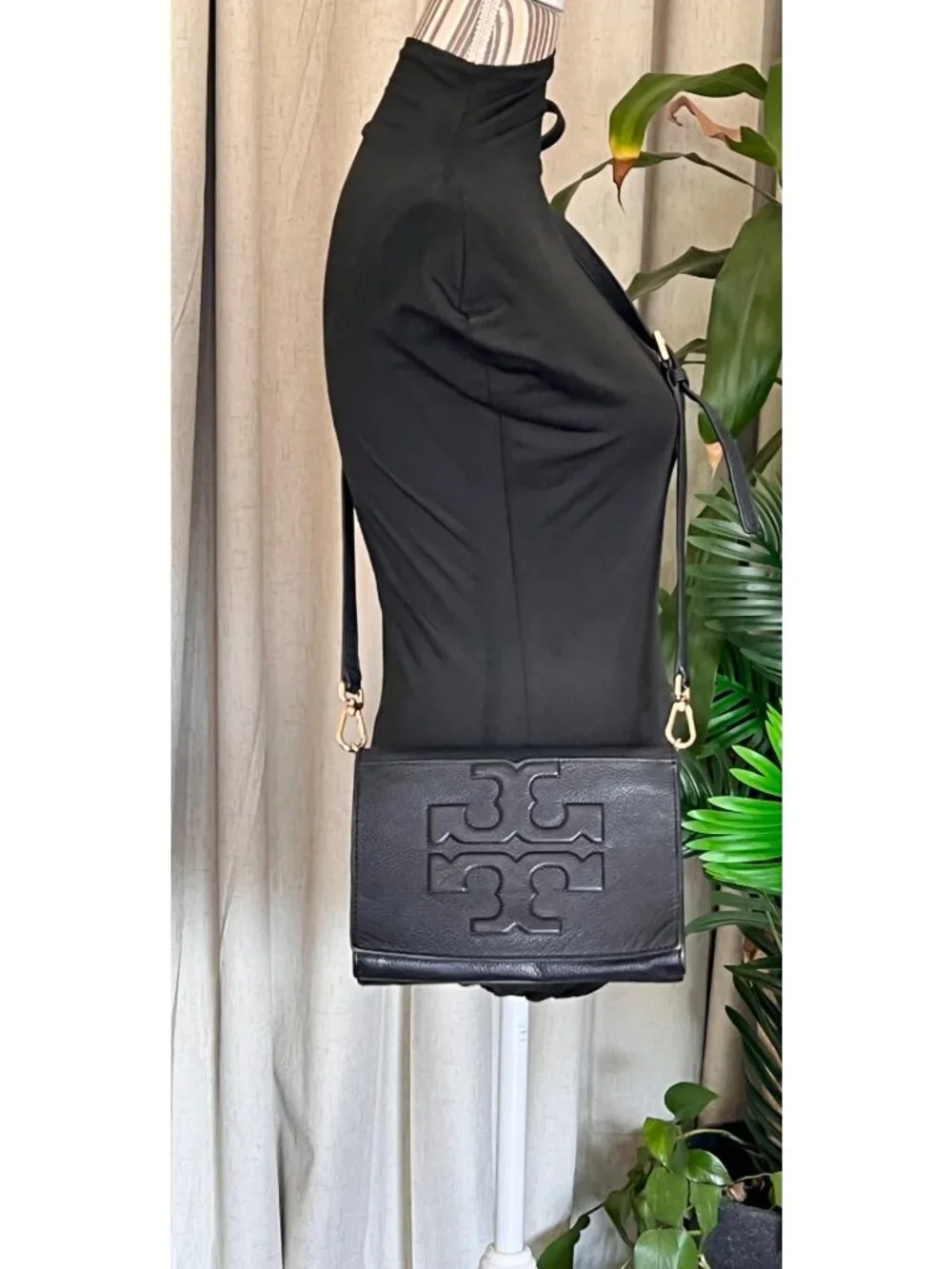 TORY BURCH WHITE LEATHER BOMBE SHOULDER BAG/CROSSBODY